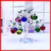 Chirstmas Tree Hangs Ornaments 30 40 50mm Crystal Glass BPPLE miniature Figurine Natale Home Decorations Figurines Crafts gifts C02015