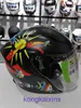 Italiensk AGV Motorcykel Dual Lens Half Helmet K5 Jet Composite Carbon Fiber Four Seasons Racing PB3Q