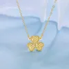 V Necklace S925 New Silver Clover Necklace Aurora Light Light و Design الفريد من نوعه