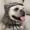 Wasserdichte Hundekleidung Mode Haustier Hund Regenmantel Welpen Katze Hoodie Leopard Kleine Hundejacke Kleidung Heimtierbedarf Französische Bulldogge T200227b