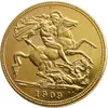 مجموعة كاملة من المملكة المتحدة مجموعة كاملة 1902-1910 9pcs عملة بريطانية الملك إدوارد السابع 1 Sovereign Matt 24-K COLET COLONS 314X