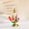 60 X 15ml Refillable Daisy Flowers Decor Bottle Empty Crystal Glass Bottle Metal Zinc Alloy Cosmetics Perfume Bottles