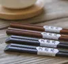 Japan Chopsticks Pointed Black Couple Wave Indonesia Ironwood Sushi Chopsticks HandPulled Noodle Quality Household Utensils 5pc7458412