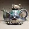 Handmade Art Teapot Statue Devil Cat Fish Bird Creative Home Desktop Resin Garden Decoration Personality Gift 220706225l