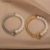 Bracelets en perles de chaîne cubaine en perles pour femmes, pendentif en forme de cœur en acier inoxydable, faits à la main, bijoux Boho pour fête de mariage, cadeaux L24213