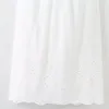 Casual Dresses 2024 Summer Suspender Dress Hollow Embroidery Loose Cotton Backless White Temperament Sweet Wind Female Long Skirt