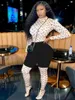 STIJLVOLLE LADY Moon Gedrukt 2 Stuk Outfits Vrouwen Lange Mouw T-shirt en Broek Past 2024 Lente Sexy Club Party sport Trainingspakken