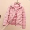 Kvinnors dikerockar 2024 Vinter Black Women Jacka Parkas Down Cotton Jackets Stand Collar Casual Warm Parka Snökläder Rock Beige Outwear