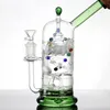 Glass Gene Tornado Water Bong Pyrex Hookah Pipe Percolator Bubbler Smoking Water Pipe Filter with 14mm Male Tobacco Bowl