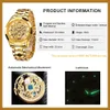 JSDUN Brand Luxury Automatic Mechanical Watches for Men Gold Dragon Watch Waterproof Fashion Unique Gift relogio masculino 240305