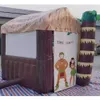 4x3x3.5mH (13.2x10x11.5ft) Tents promotion small inflatable tiki hut bar drink concession booth with digital printing for advertising or events inflatable factory