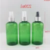 Groothandel, hoge kwaliteit 220 ml groene mooie spuitpomp plastic fles voor persoonlijke verzorging, 220cc spuitcosmetica hoge quatiy Dslrr