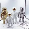 Space man sculpture astronaut fashion vase creative rocket aircraft ornament model ceramic material cosmonaut statue shuttle Y2001295n