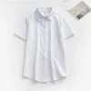 T-shirt da donna JMPRS Camicia bianca da donna di grandi dimensioni Camicia estiva corta da donna da ufficio Maglietta nera con bottoni Camicetta casual ampia e solida S-5XL Novità L24312