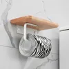 Suporte de papel higiênico de madeira para banheiro, montagem na parede, prateleira de telefone, acessórios de rolo de toalha 240301