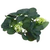 Guirlande de fleurs décoratives, anneaux de décoration, couronne de fête, support d'eucalyptus de noël de Style américain de printemps