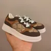 Kindersneakers Ace Peuterschoenen Platform Jongens Lage Tennistrainers Kinderen Meisjes g Letter Gedrukt Kinderschoen Jeugd Casual Designer Merk Vintage Luxe Merk Zwart