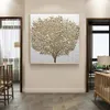 Nordic Style Golden Rich Tree Picture Light Oil Painting on Canvas Posters and Prints Cuadros Wall Art Pictures For Living Room280Q