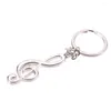 Keychains Key Chain Ring Silver Color Plated Musical Note Keychain For Car Metal Music Symbol Chains Creative Gifts Fashion