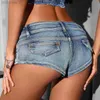 Pantaloncini da donna Pantaloncini di jeans corti traforati a vita bassa sexy Pantaloncini di jeans ldd240312