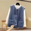 Gilets pour hommes Agneau Polaire Hommes Solide Manteau Gilet Automne Hiver Chaud Col En V Mode Casual Slim Fermeture À Glissière De Base Mâle Vêtements Vestes Sans Manches