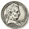 USA 1918 Halv dollar silverpläterad hantverkskopiemynt fabrik fin hemtillbehör315i