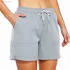 Shorts pour Femme Short d'été Pantalon Bermuda d'été Court Grande Taille Bas de Sport Ample Extensible Jambe Droite Respirant Sweatshorts ldd240312