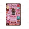 Pink Cake&Donuts&Ice-cream Tin Sign Vintage Metal Poster Iron Sheet Decor For Club Bar Restaurant Cafe Painting Wall Home Decor H1212B