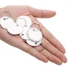 Chaveiros Metal Rim Tags Chave Rodada Papel com anéis para chaves de carro e porta (50pcs)