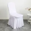 Chair Covers Lycra Wedding Chair Cover Party Decoration Spandex With Skirt Pleated Use Elastic Stretch Dining Luxury Birthday el Banquet 230706