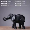 Modern Abstract Black Elephant Statue Resin Ornaments Home Decoration accessories Gift Geometric Resin Elephant Sculpture3053