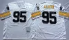 Football Vintage 59 Jack Ham Jersey 1975 1982 Rétro 88 Lynn Swann 95 Greg Lloyd 68 L C Greenwood 12 Terry Bradshaw 7 Ben Roethlisberger 43 Troy Polamalu Noir Blanc