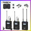 マイクワイヤレスLavalier Microphone Comica CVMWM200 Pro UHF Professional Lapel Mic for Camera Camcorderインタビュービデオ録音