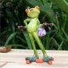 Reçine Kurbağa Hayvan El Sanatları 3D Kurbağa Heykelcik Ofis Masaüstü Dekorasyon Bahçesi Kapalı Açık Minyatürler Y200106277E