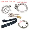 Super petit dispositif de chasteté masculine en acier inoxydable Cage à coq pour hommes en métal retenue du pénis verrouillage Cockring BDSM Bondage jeu pour adulte jouet sexuel