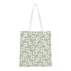 Torby na zakupy Orla Kiely Abacus Flowers Groceries Tote Bag Women Skandynawii Skandynawski wzór Płótna torebka na ramię