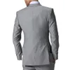 Mens Suit Business Casual Mens Suit Grey Korean Slim Suit Professional Man Wedding Dress Autumn 240312