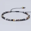 Charme pulseiras estilo pulseira 3mm corte pedra pulseras artesanal trançado canto cobre contas criativa corda braçadeira