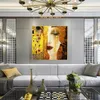 Gustav Klimt Canvas Paintings Golden Tears And Kiss Wall Art Printed Pictures Famous Classical Art Home Decoration225D