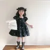 Robe d'été à fleurs Lolita pour filles, tenue mi-longue décontractée pour enfants et adolescentes, robe de princesse de fête, 2023, 240228