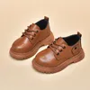 Boys Leather Shoes British Style 2024 Spring Children Shoes Korean Version with Female Kids Leather Shoes Soft Soles Baby Walking Shoes