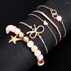 Charm Bracelets Wholesale Boho Rope & Bangles For Women Bohemian Beaded Bracelet Femme Set Multilayer Jewelry