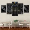 Immagine modulare Decorazioni per la casa Dipinti su tela Moderni 5 pezzi Musica DJ Console Strumento Mixer Poster per soggiorno Wall Art273J