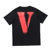 Vlone T-shirt Big "V" Tsgirtmen's / Women's Couples Casual Fashion Trend High Street Loose Hip-Hop100% Cotton Printed Round Neck Shirt US Size S-XL 1239