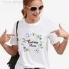 Kvinnors t-shirt team framtida brud t-shirt brud bröllop Bachelorette Hen Party Clothing French Women Evjf Tee Flower Crown Y2K Graphic Tops L24312 L24312