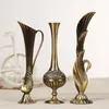 Europe Retro Peacock Vase Metal Alloy Gold Bronze Small Vases Crafts Table Antique Modern Home Decoration Flower Bottle Jug T20070211d