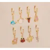 Ocean Animal Series Personalized Cute Fashionable INS Zircon Small Earrings E416