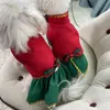 Handmade Winter Dog Clothes Couple Dress Pet Supplies Jackets Christmas Cute Cloak Woolen Costume Warm Festival Holiday Year 240226