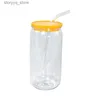 Tassen 16oz Kunststoff-Einmachglas, PP-Acryl, einschichtiger Becher mit Strohhalm, 500 ml, durchsichtiger Einmachdose-PP-Trinkbecher L240312