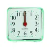 Other Clocks Accessories Square Small Bed Alarm Clock Transparent Case Compact Travel Alarm Clock Cute Portable Children Student Home Table Desk ClockL2403